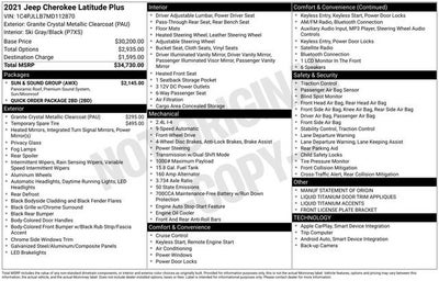 2021 Jeep Cherokee Latitude Plus FWD