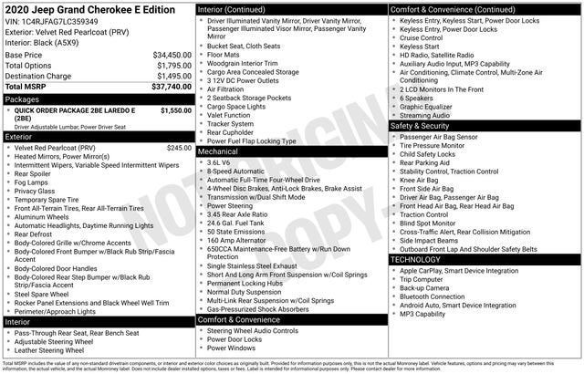2020 Jeep Grand Cherokee Laredo E 4x4