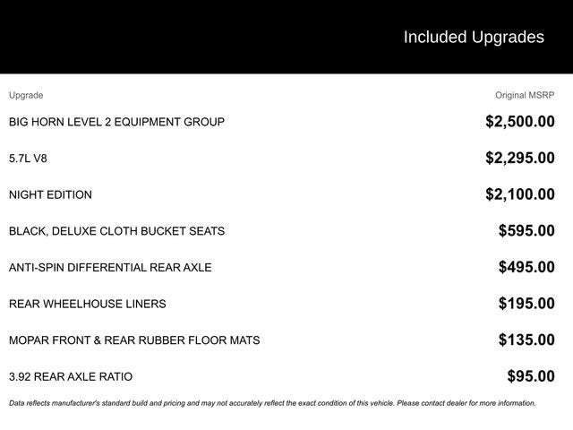 2021 RAM 1500 Big Horn Quad Cab 4x4 6'4" Box