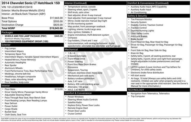 2014 Chevrolet Sonic LT