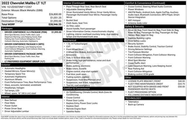 2022 Chevrolet Malibu LT