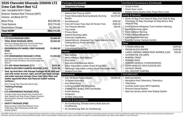 2026 Chevrolet Silverado 2500 HD LTZ