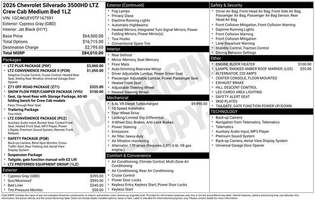 2026 Chevrolet Silverado 3500 HD LTZ