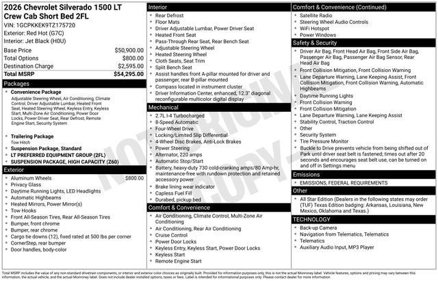 2026 Chevrolet Silverado 1500 LT (2FL)