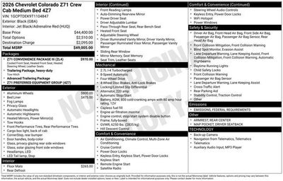2026 Chevrolet Colorado Z71