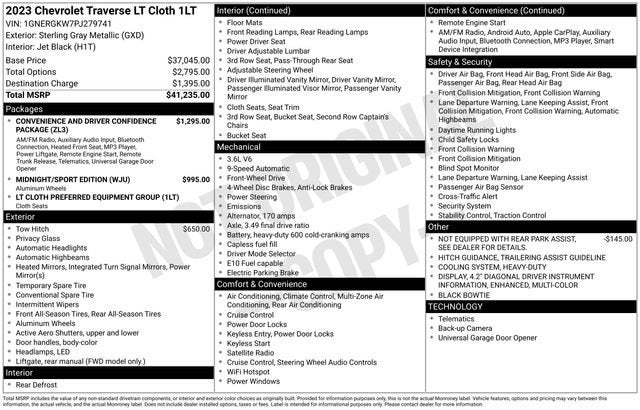 2023 Chevrolet Traverse LT Cloth