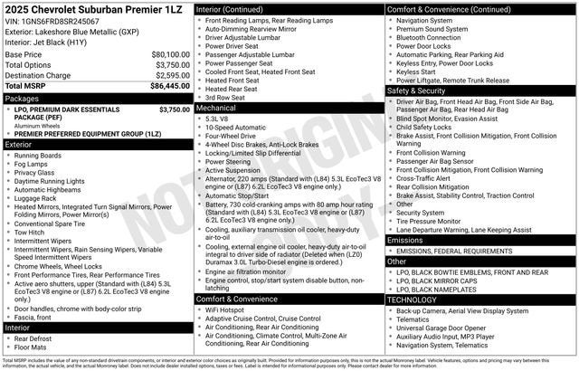 2025 Chevrolet Suburban Premier