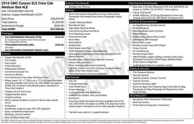 2016 GMC Canyon 4WD SLE