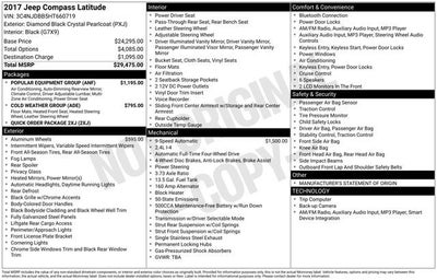 2017 Jeep New Compass Latitude 4x4