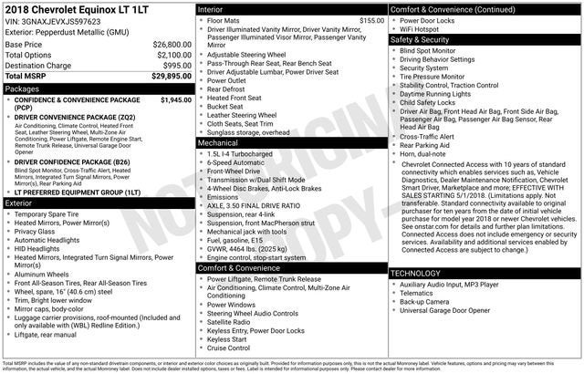 2018 Chevrolet Equinox LT