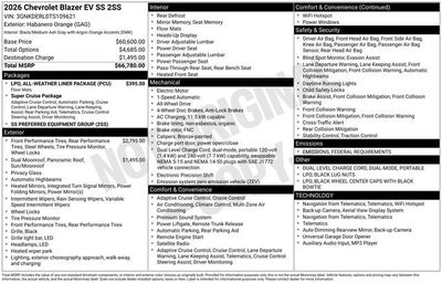 2026 Chevrolet Blazer EV SS