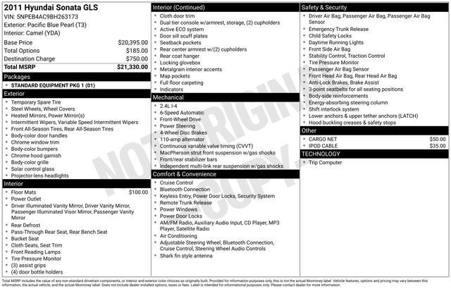 2011 Hyundai Sonata GLS