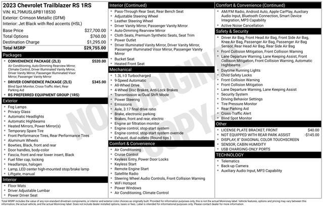 2023 Chevrolet Trailblazer RS