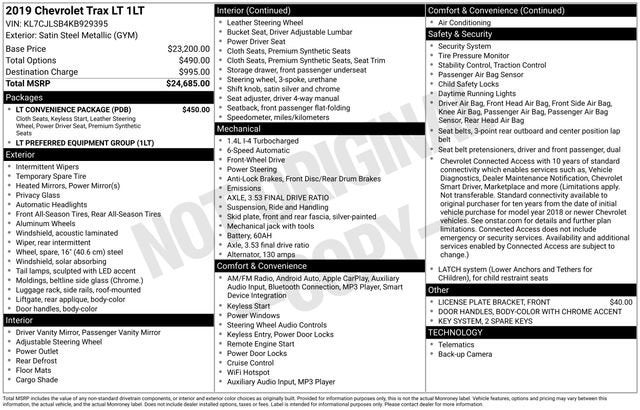 2019 Chevrolet Trax LT