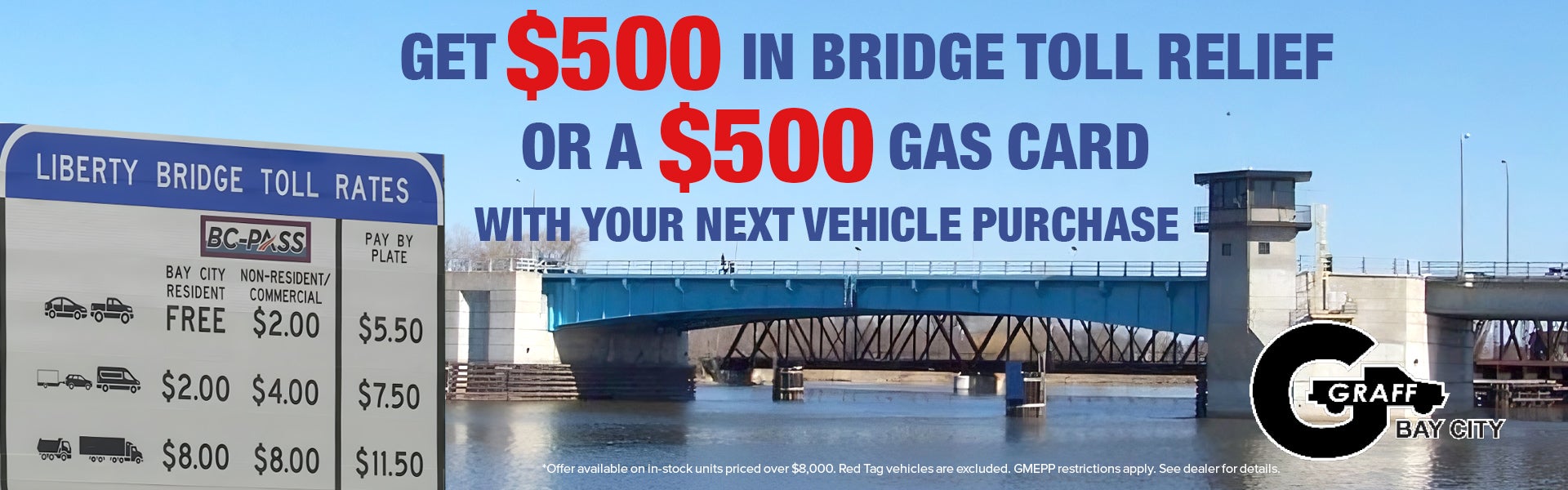 Bridge Toll Relief or Gas Card
